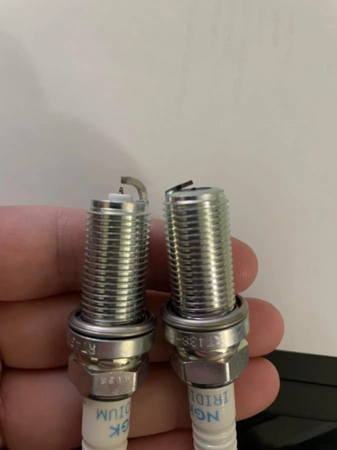 Projected and non-projected spark plug comparison